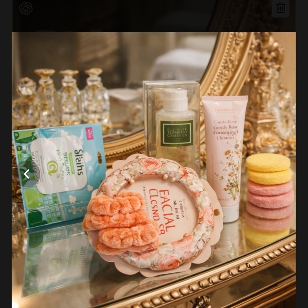 4 piece Nora rose headband and Women Bath & Body facial cleansing bundle